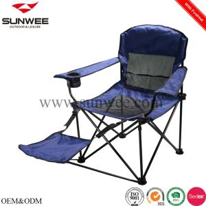 Chaise de camping avec repose-pieds